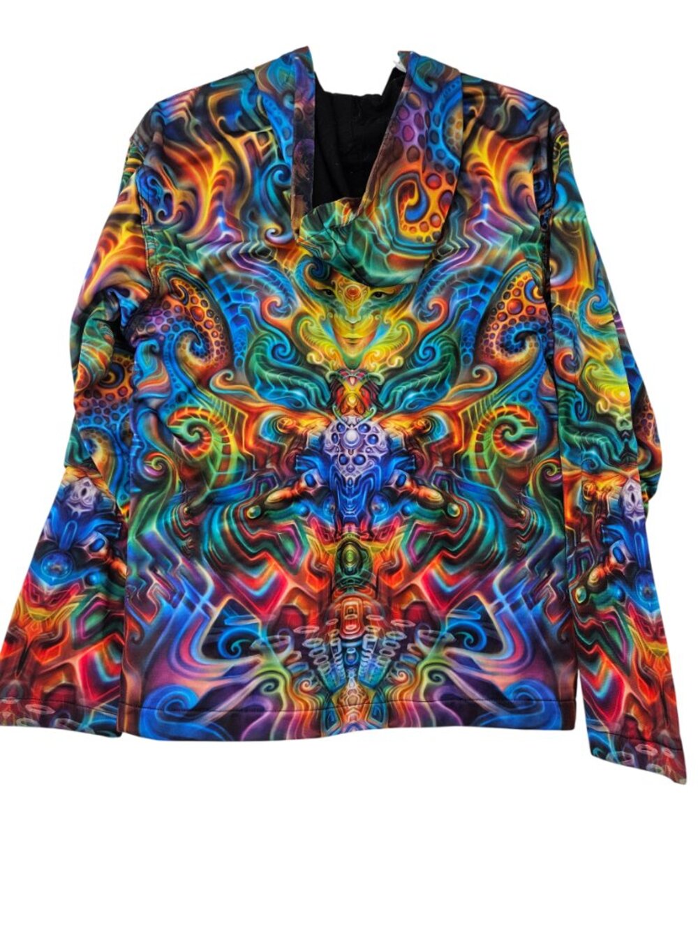Space Tribe Sublime Hooded Jacket In Holographic Altar Men's Size M Full Zip - Picture 3 of 14